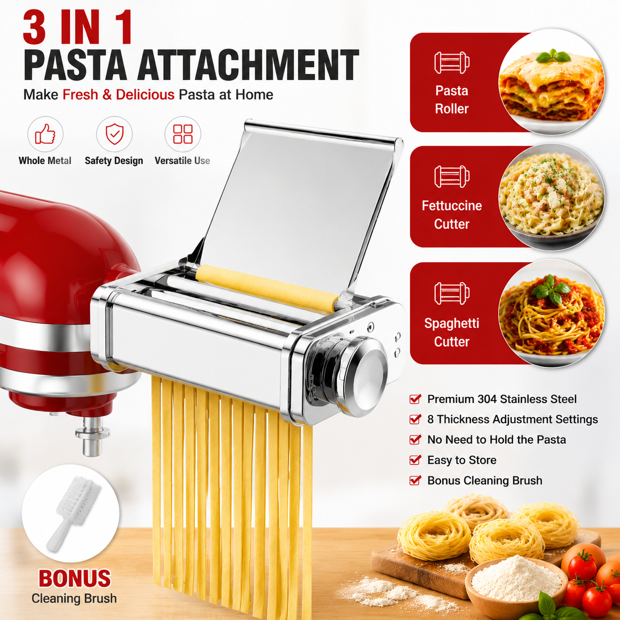 Kitchen Appliances Manufacturers - Gvode 3 in 1 Pasta Attachment